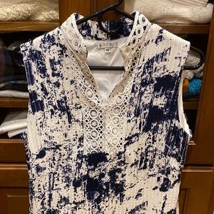 Gorgeous navy and white dress